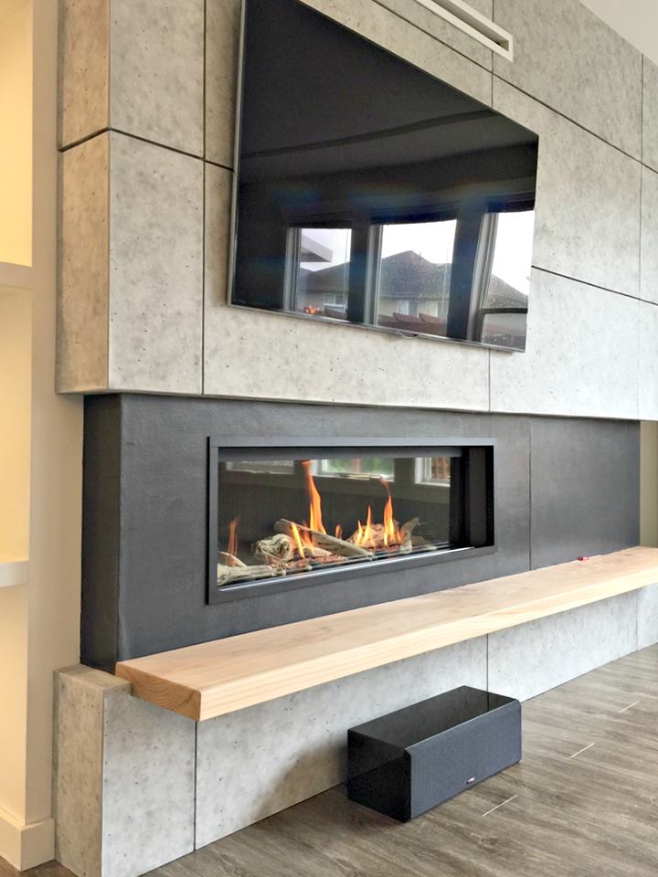 beton optik kamin gebaut by Majetic Raum und ausbau